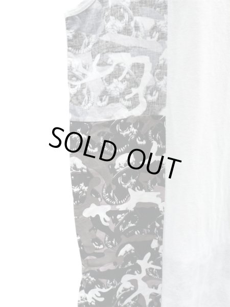 画像4: 【JUVENILE HALL ROLLCALL ジュベナイル ホール ロールコール】ガスマスク柄切替デザインロングタンク (4)