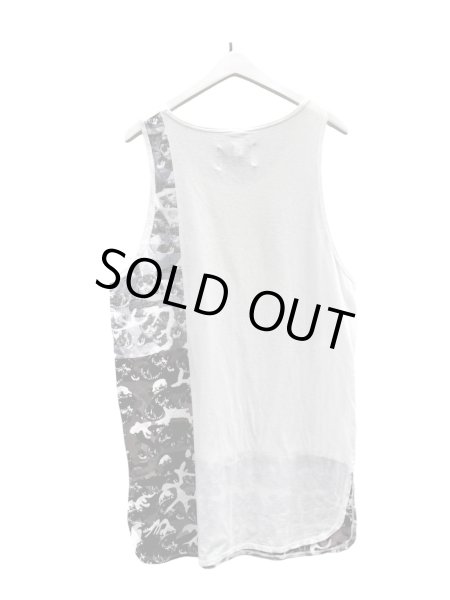 画像2: 【JUVENILE HALL ROLLCALL ジュベナイル ホール ロールコール】ガスマスク柄切替デザインロングタンク (2)