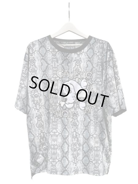 画像1: 【GALFY ガルフィー】大阪のおばちゃん Tee ベロアビッグTシャツ ヘビ柄 パイソン柄 (1)