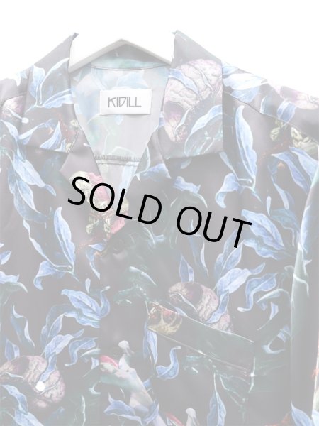 画像3: 【KIDILL キディル】バタリアン柄アロハシャツ 総柄 オープンカラーシャツ 開襟シャツ (3)