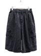画像1: 【X-girl エックスガール】FADED FACE EASY HALF PANTS フェードブラック フェイス イージーハーフパンツ カーゴパンツ (1)