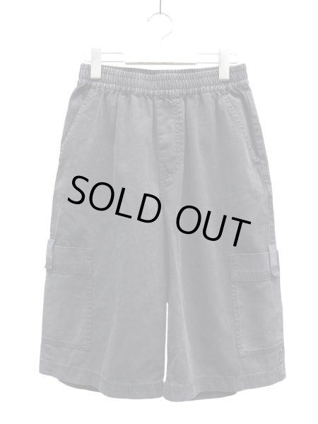 画像1: 【X-girl エックスガール】FADED FACE EASY HALF PANTS フェードブラック フェイス イージーハーフパンツ カーゴパンツ (1)