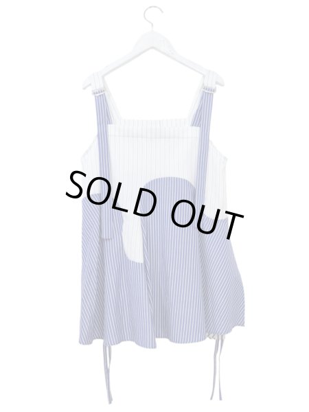 画像3: 【UN3D. アンスリード】WAVE LINE GATHER CAMISOLE ストライプ ウェーブライン ギャザー キャミソール ブラウス (3)