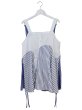 画像1: 【UN3D. アンスリード】WAVE LINE GATHER CAMISOLE ストライプ ウェーブライン ギャザー キャミソール ブラウス (1)