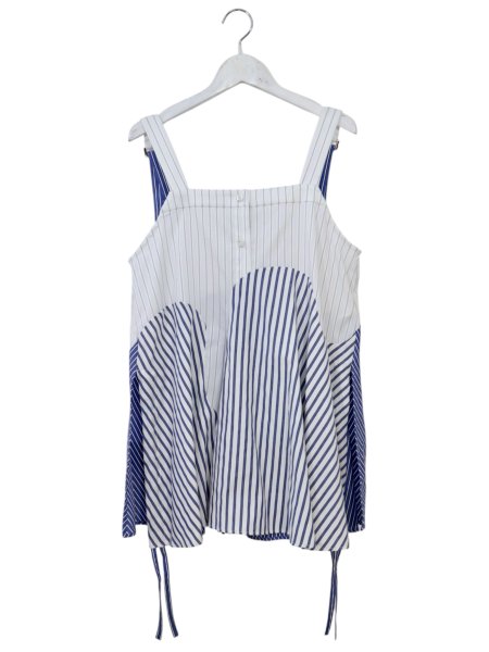 画像1: 【UN3D. アンスリード】WAVE LINE GATHER CAMISOLE ストライプ ウェーブライン ギャザー キャミソール ブラウス (1)