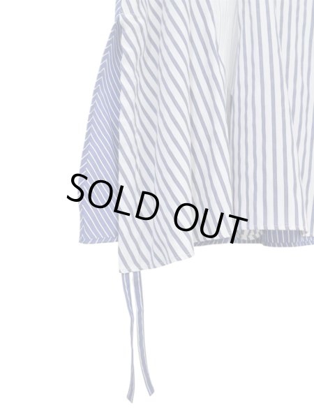 画像5: 【UN3D. アンスリード】WAVE LINE GATHER CAMISOLE ストライプ ウェーブライン ギャザー キャミソール ブラウス (5)