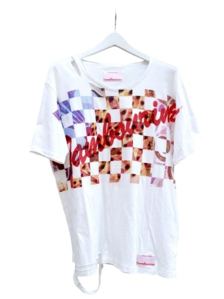 画像1: 【NOZOMI ISHIGURO ノゾミイシグロ】プリントTシャツ white × leopard (1)