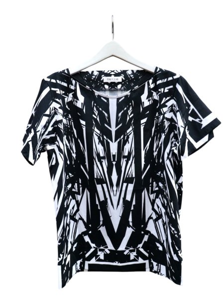画像1: 【壱吾弐工機 カザフタコウキ】グラフィック柄カットソー Tシャツ BLACK (1)