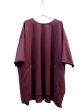 画像1: 【BISHOOL ビシュール】エンジ ウールギャバ地ビッグプルオーバーシャツ (1)