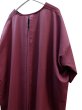 画像5: 【BISHOOL ビシュール】エンジ ウールギャバ地ビッグプルオーバーシャツ (5)