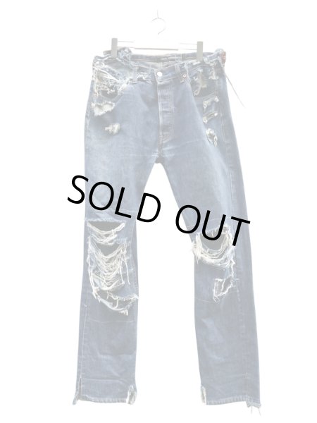 画像1: 【VINTI ANDREWS ヴィンティアンドリュース】Levi's リーバイス リメイクダメージデニムパンツ (1)