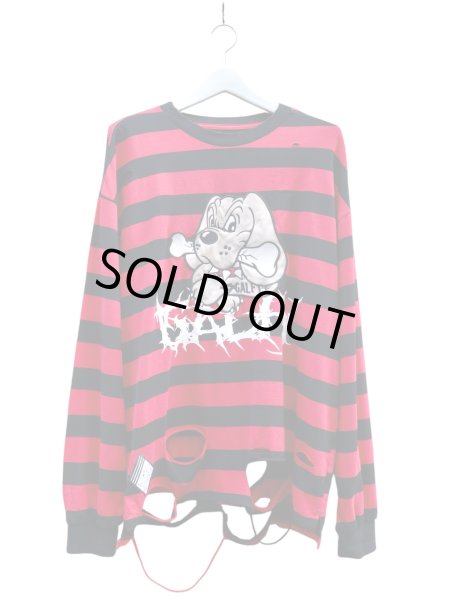 画像1: 【GALFY ガルフィー】 ビリビリボーダー ロンTee 長袖カットソー ロンT (1)