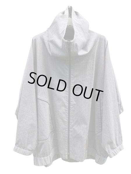 画像1: 【BALMUNG バルムング】グレーストライプ柄ハイネックビッグパーカー (1)