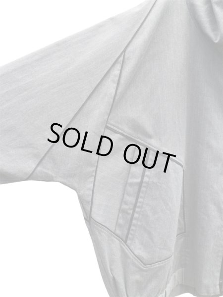 画像3: 【BALMUNG バルムング】グレーストライプ柄ハイネックビッグパーカー (3)