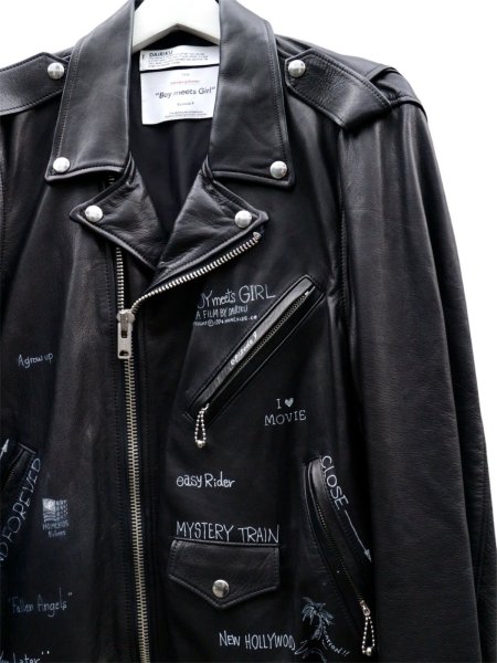 画像3: 【DAIRIKU ダイリク】Hand Painted Double Leather Jacket ハンドペイント ダブルレザーライダースジャケット 22着限定生産 (3)