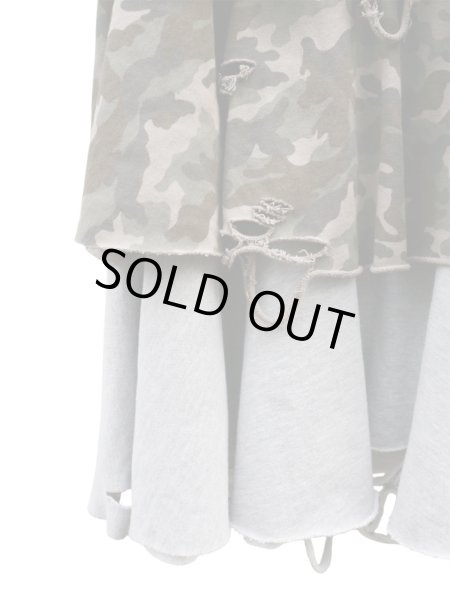 画像4: 【neith. TOKYO ネイス】Layered Crush Sweat Skirt レイヤード クラッシュ スウェットスカート (4)