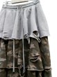 画像3: 【neith. TOKYO ネイス】Layered Crush Sweat Skirt レイヤード クラッシュ スウェットスカート (3)