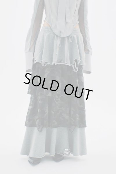 画像6: 【neith. TOKYO ネイス】Layered Crush Sweat Skirt レイヤード クラッシュ スウェットスカート (6)