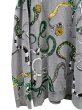 画像4: 【HIRO (現 KIDILL) × さとうかよ ヒロ】コラボ スネークグラフィック総柄プルオーバースウェットパーカー  (4)