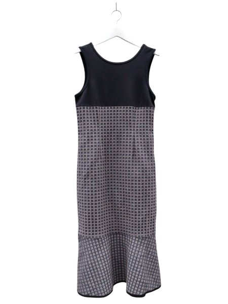 画像2: 【BANSAN バンサン】異素材切替ロングワンピース (2)