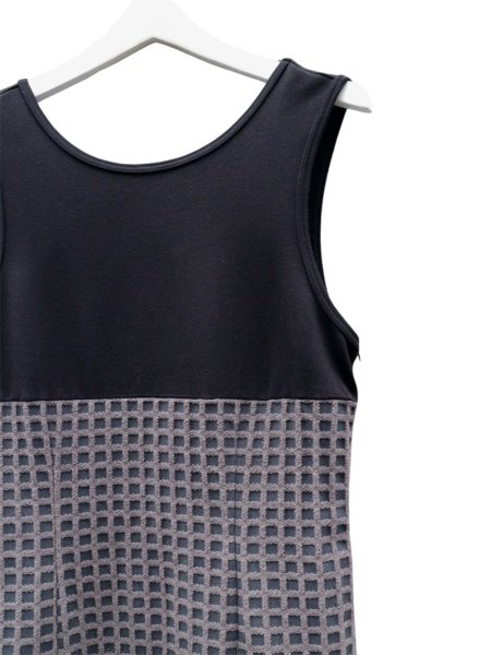 画像4: 【BANSAN バンサン】異素材切替ロングワンピース (4)