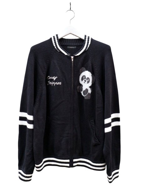 画像1: 【CANDY STRIPPER キャンディストリッパー】PEPE SOUVENIR KNIT JUMPER スーベニアニットブルゾン スカジャン ニットジャケット (1)