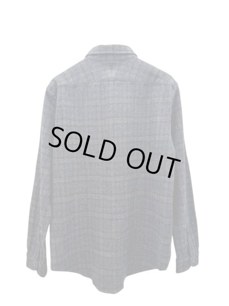 画像2: 【Aquellos Ojos Verdes BISHU アケヨス オホス ヴェルデス ビシュウ】Wide collar shirt チェック柄ウールシャツ (2)