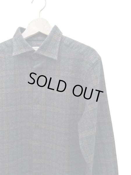 画像3: 【Aquellos Ojos Verdes BISHU アケヨス オホス ヴェルデス ビシュウ】Wide collar shirt チェック柄ウールシャツ (3)