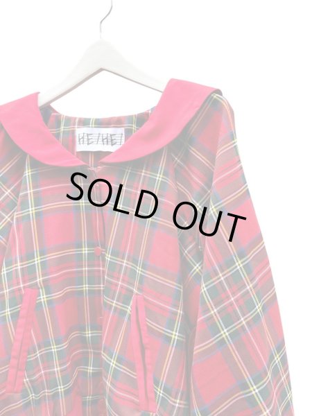 画像3: 【HEIHEI ヘイヘイ】タータンチェック柄 セーラーカラーブルゾン (3)