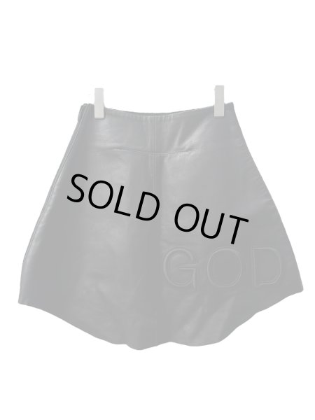 画像2: 【UNDER COVER アンダーカバー】DOG GOD 刺繍 レザースカート (2)