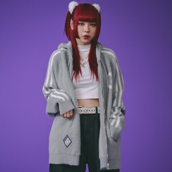 画像8: 【GALFY ガルフィー】もけもけG！ ニットパーカー (8)