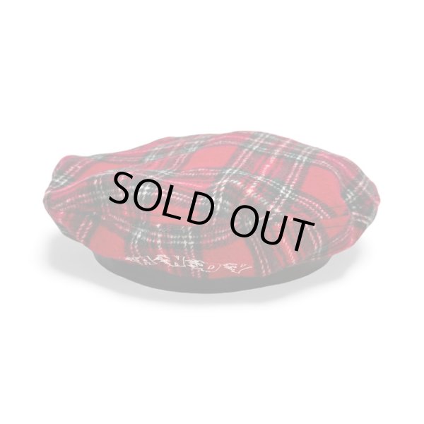 画像2: 【CANDY STRIPPER キャンディストリッパー】CHECK STAGGERED タータンチェック柄 ベレー帽 帽子 (2)