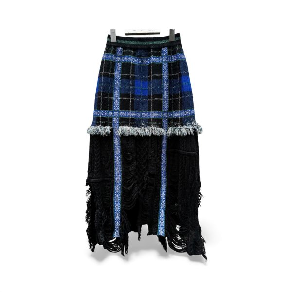 画像2: 【rurumu ルルムウ】broken check knit SK/チェックニットスカート (2)