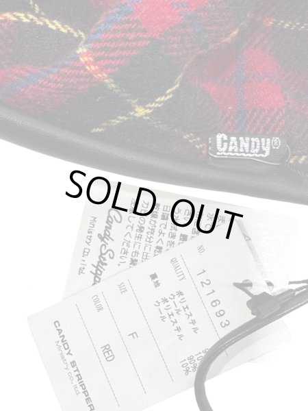 画像8: 【CANDY STRIPPER キャンディストリッパー】CHECK STAGGERED タータンチェック柄 ベレー帽 帽子 (8)