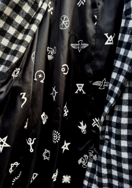 画像6: 【KTZ ケーティーゼット ココントウザイ】チェック柄ドルマンスリーブチェスターコート (6)