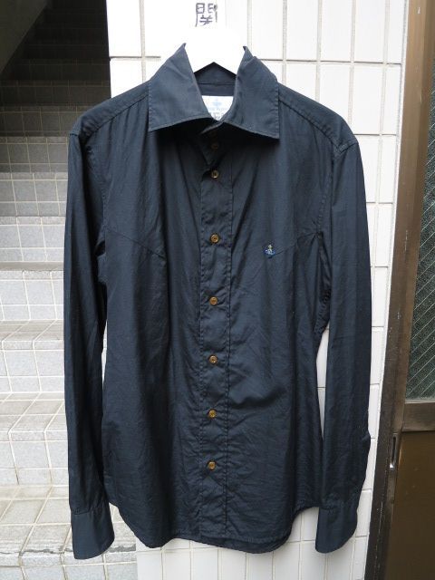 【USED】Vivienne Westwood MAN(ヴィヴィアン ウエストウッド マン)ワンポイントオーブ刺繍長袖シャツ