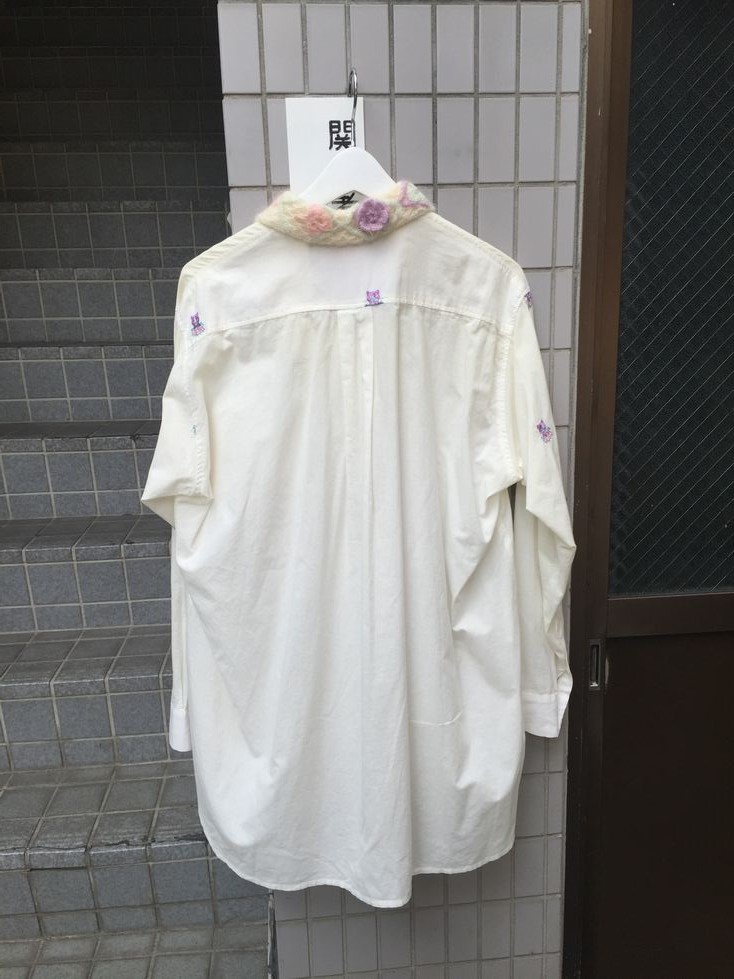 【値下げしました】ミキオサカベ　flower sleeve shirt