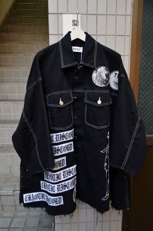 【KIDILL キディル】17S/S今期物 Flare Denim Jacket Custom BLACK