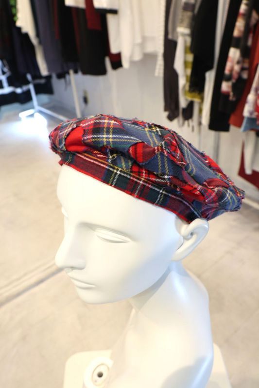 55〜56サイズVivienne Westwood チェック ボウベレー帽